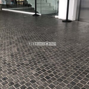 หินปูถนน cobblestone หินแกรนิต