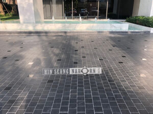 หินปูถนน cobblestone หินแกรนิต