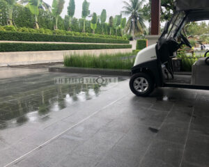 หินปูถนน cobblestone หินแกรนิต