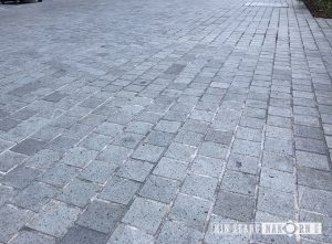 หินปูถนน cobblestone หินแกรนิต