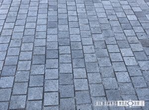 หินปูถนน cobblestone หินแกรนิต