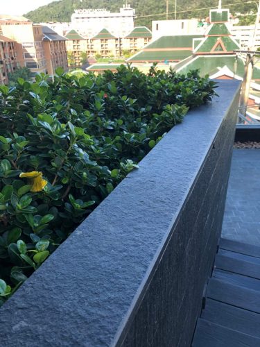 hsn-black-basalt-flamed-outdoor-planter-capping-installed-view