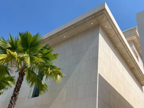 hsn-ceara-limestone-sandblasted-brushed-wall-cladding-exterior-with-tree