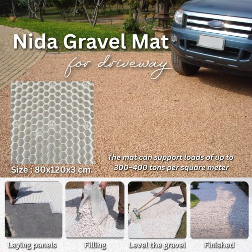 hsn-nida-gravel-mat-honeycomb-panel-driveway-installation